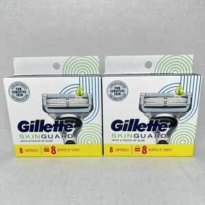 2 Box Lot - Gillette Skinguard Men's Razor Blade Refill - 8 Count per Box